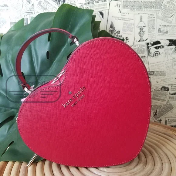 ♥️ Kate Spade NWT New York Crossbody Red Love Shack Heart Purse Valentine - Picture 9 of 16
